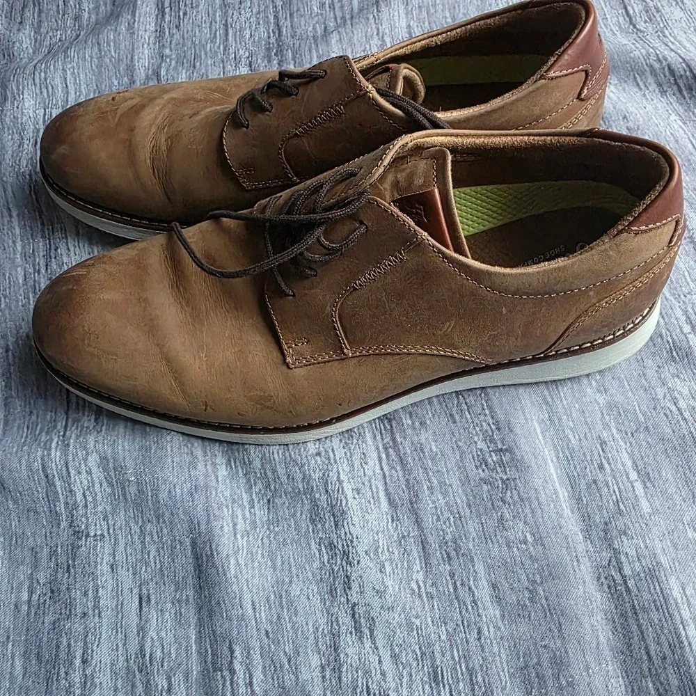 Florsheim Launch Leather Oxford Sneaker Dress Shoes Brown Lace Up Men's‎ 10.5 W